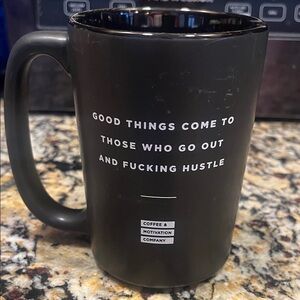 Black Motivational Coffee Mug